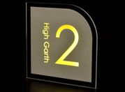 Sirius LED illuminated house number sign by Plastic Republic. A stunningly stylish, beautifully made sign that you will be proud to own. 2 sizes, 6 design shapes to choose from and many colours and fonts to create a perfect, powerful illuminated sign.