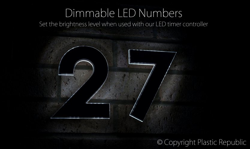 LED illuminated numbers by Plastic Republic